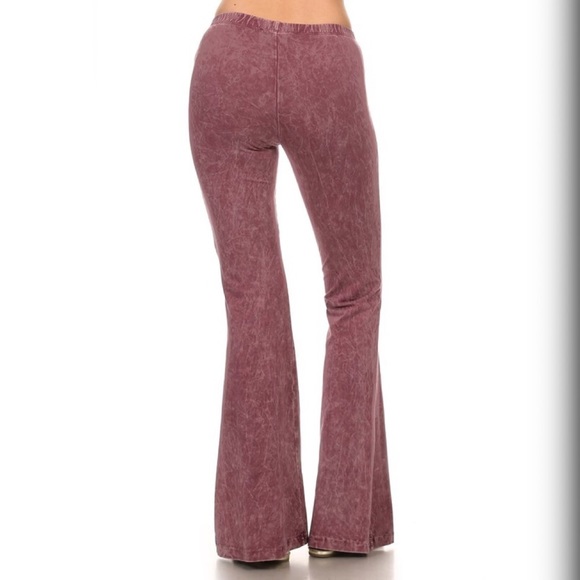 Chatoyant Mauve Flare Stretch Lounge Yoga Pants - Picture 3 of 4